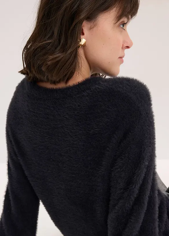 Svetr s plyšovým vzhledem, bonprix