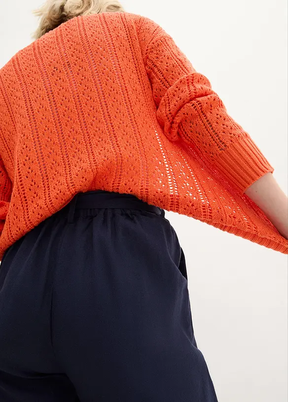 Kalhoty Culotte ze vzdušné lněné směsi, bonprix