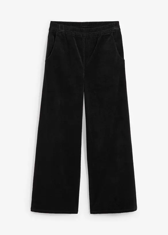 Manšestrové kalhoty s pohodlným pasem, High Waist, bonprix