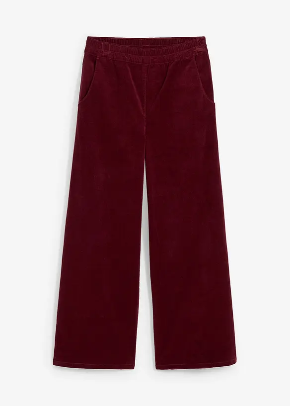Manšestrové kalhoty s pohodlným pasem, High Waist, bonprix