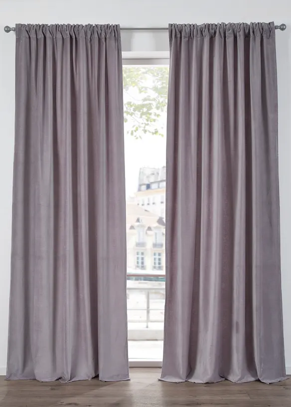 Sametový závěs z organické bavlny (1 ks v balení), bonprix