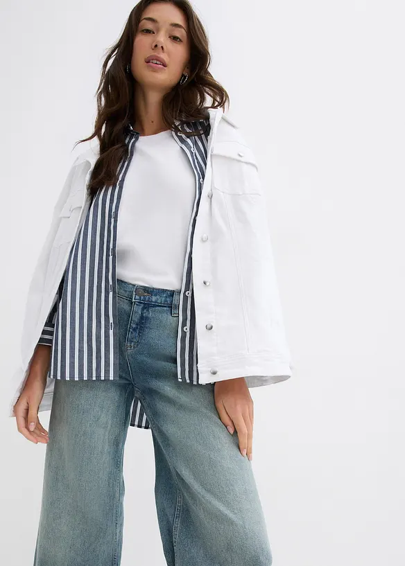 Džíny Wide Leg, Mid Waist, bonprix