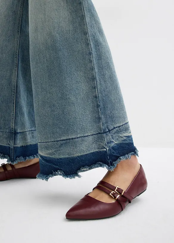 Džíny Wide Leg, Mid Waist, bonprix