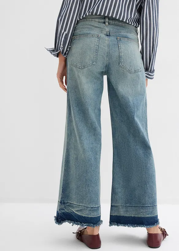 Džíny Wide Leg, Mid Waist, bonprix