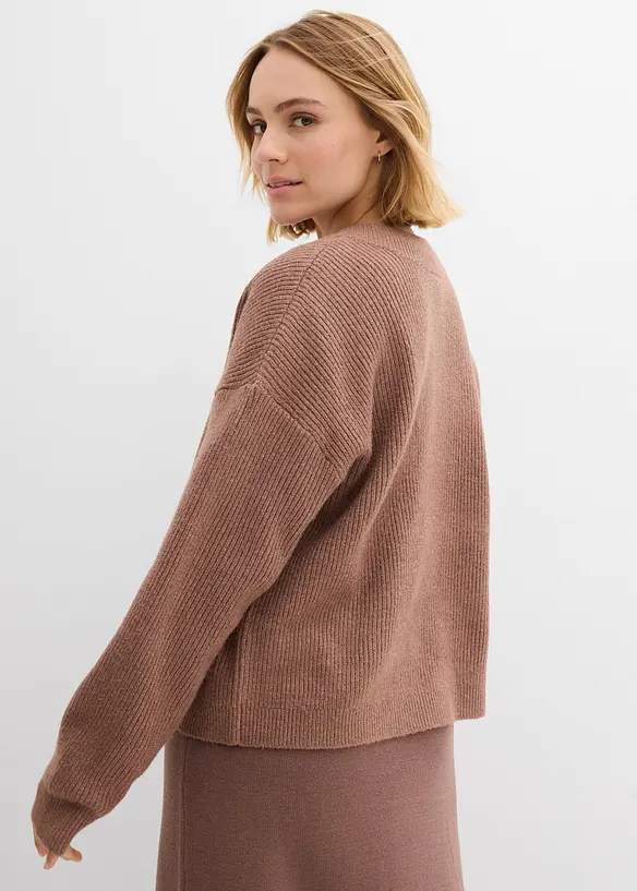 Oversized pletený kabátek, bonprix