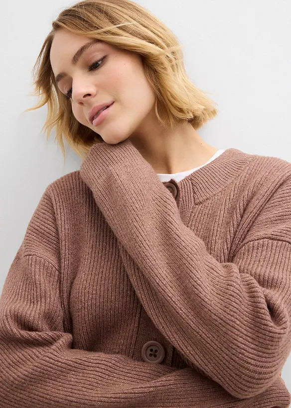 Oversized pletený kabátek, bonprix
