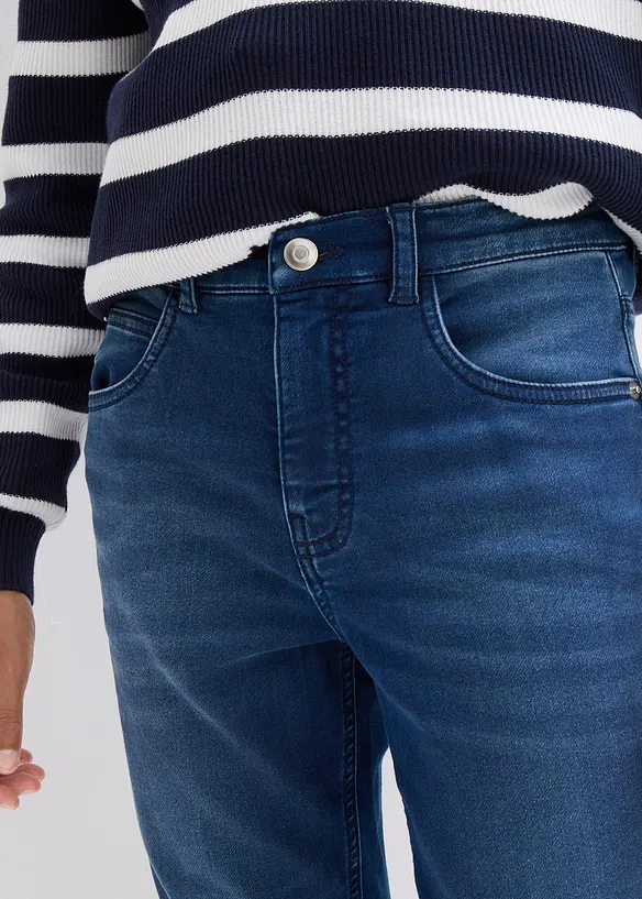 Džíny z teplákoviny, Slim Fit, Straight, bonprix