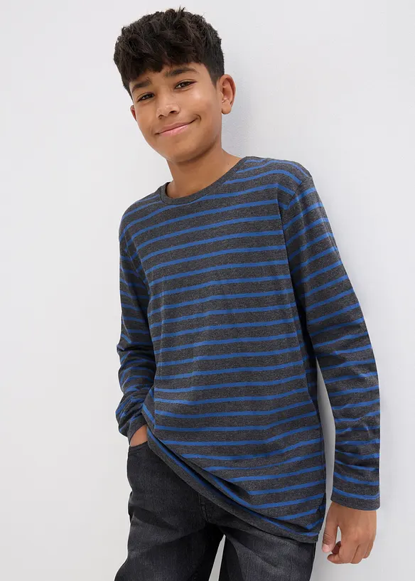 Tričko s dlouhým rukávem, z čisté organické bavlny (2 ks v balení), bonprix