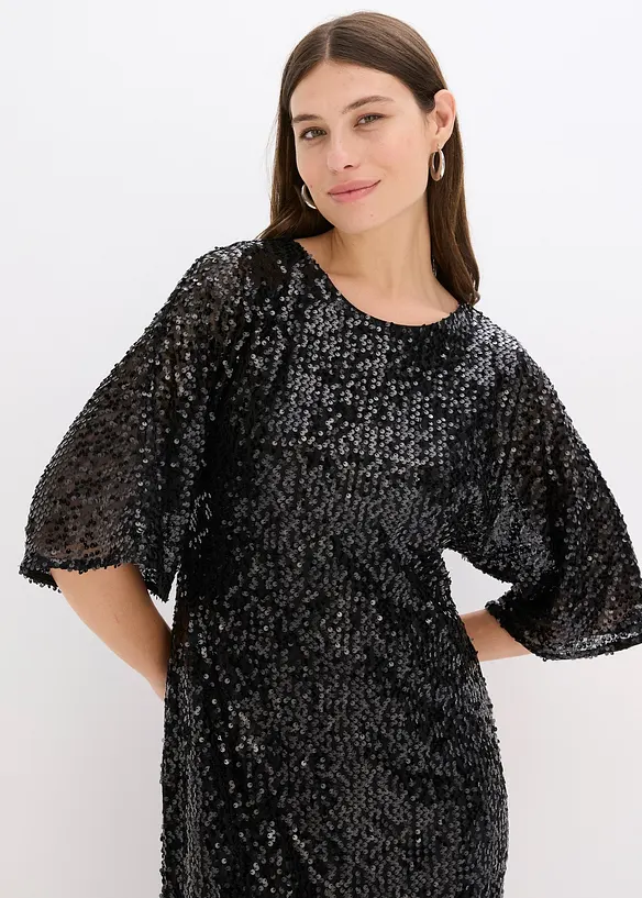 Oversize šaty s pajetkami, bonprix