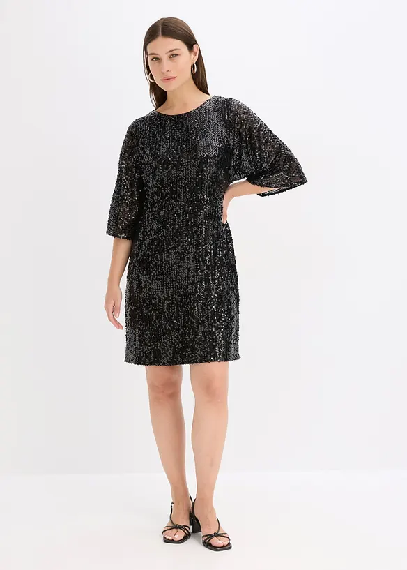 Oversize šaty s pajetkami, bonprix