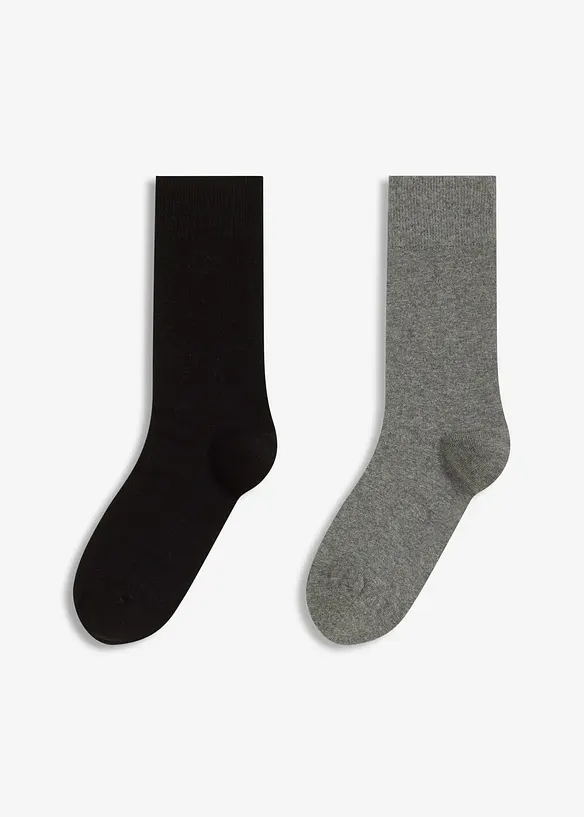Ponožky se směsí vlny merino s organickou bavlnou (2 ks v balení), bonprix