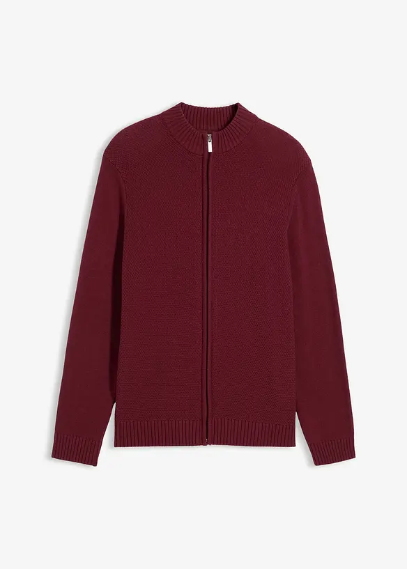 Rozep&iacute;nac&iacute; svetr z jemn&eacute; pleteniny z čist&eacute; bavlny, bonprix