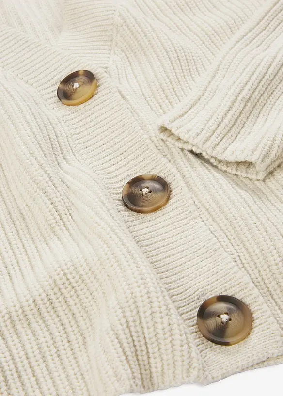 Kabátek ze silnější pleteniny z čisté bavlny, bonprix