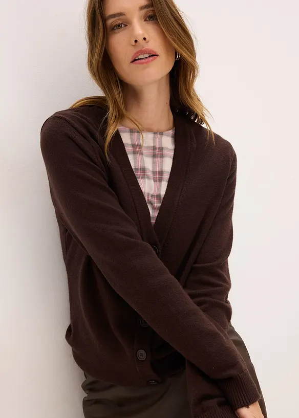 Dlouhý pletený kabátek z měkké viskózové směsi, bonprix