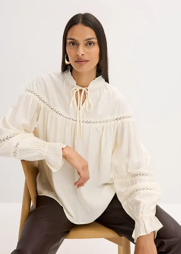 Halenka bez zapínání, z jemné viskózové směsi, bonprix