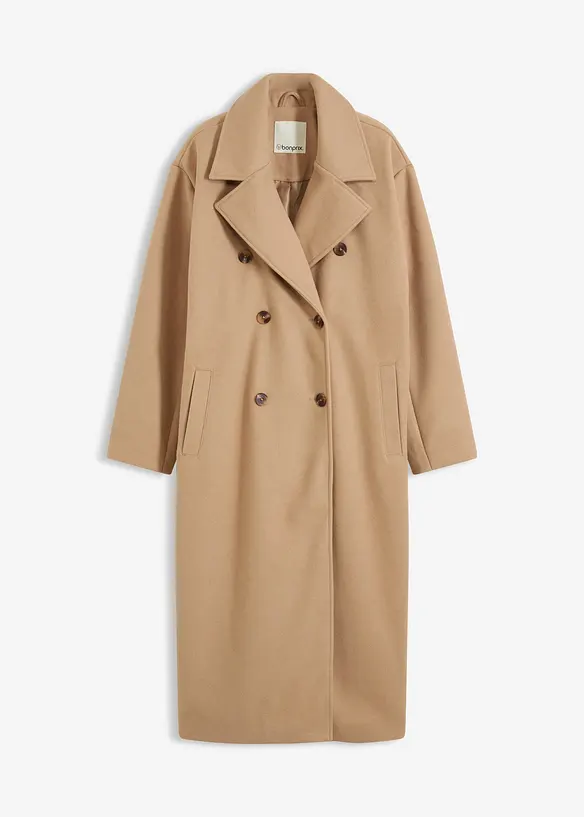 Oversize kabát s vlněným vzhledem, bonprix
