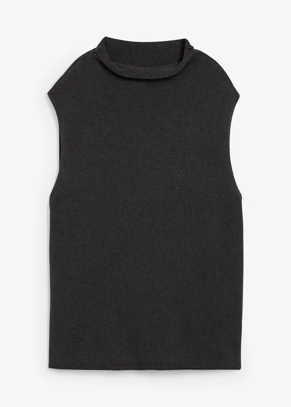 Svetr bez rukávů z čisté bavlny, bonprix