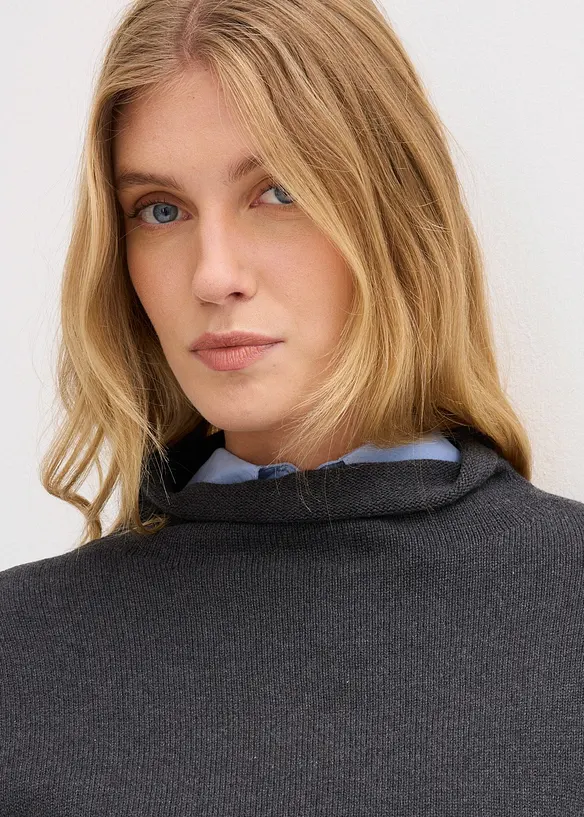 Svetr bez rukávů z čisté bavlny, bonprix