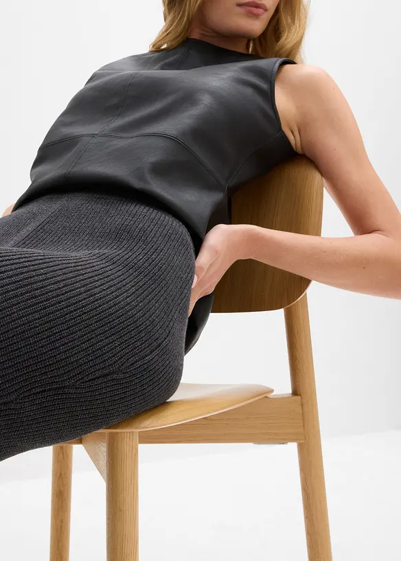 Pletená sukně z čisté bavlny, bonprix