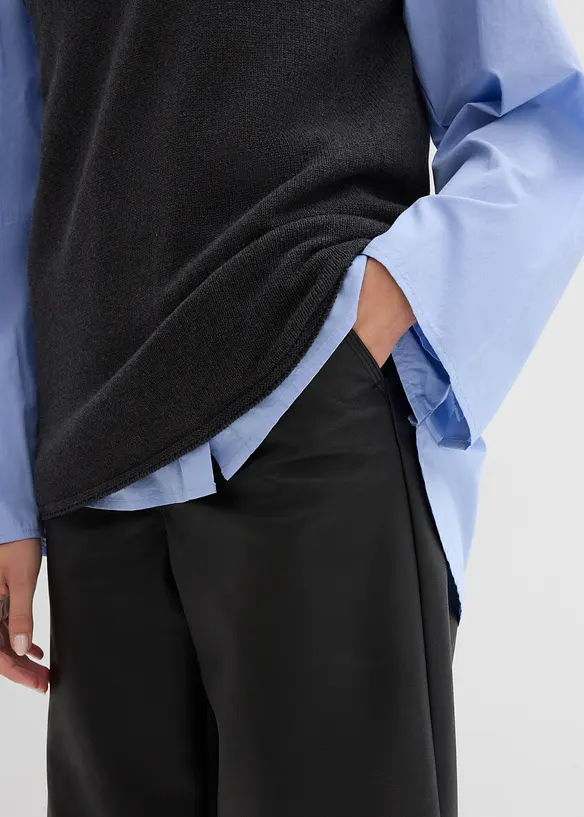 Svetr bez rukávů z čisté bavlny, bonprix