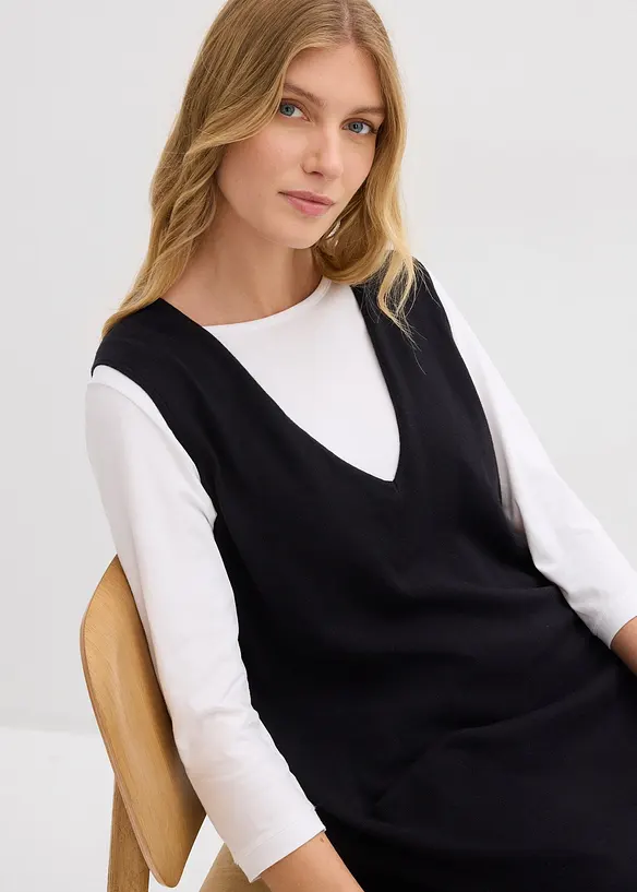 Pletené šaty z čisté bavlny, bonprix