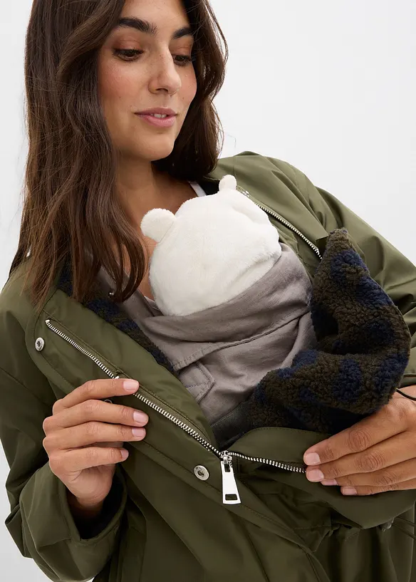 Těhotenská bunda bomber s nosicí vsadkou, 4 v 1, bonprix