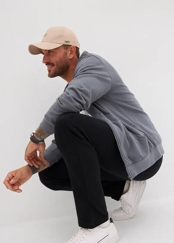 Mikina s kapucí a zipem, bonprix