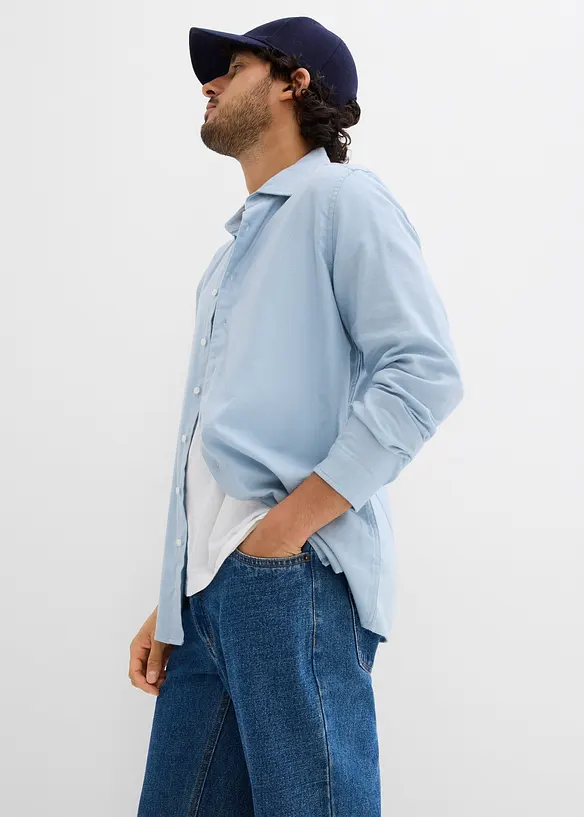 Business košile z flanelu z čisté bavlny, Slim Fit, bonprix