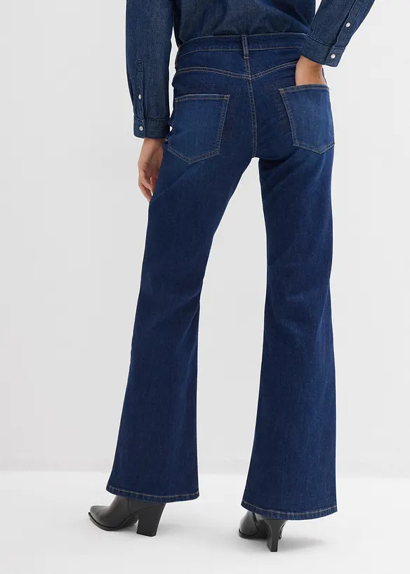 Džíny Flared, Mid Waist, bonprix