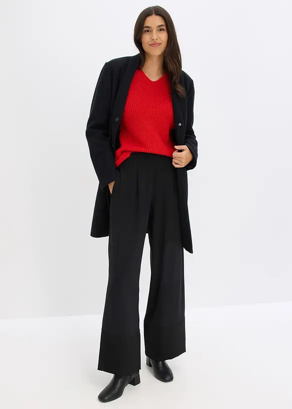 Oversize svetr z vlněné smesi, bonprix