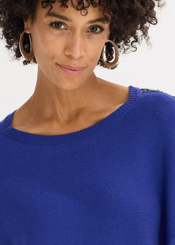 Svetr z jemn&eacute; pleteniny s flitry, bonprix