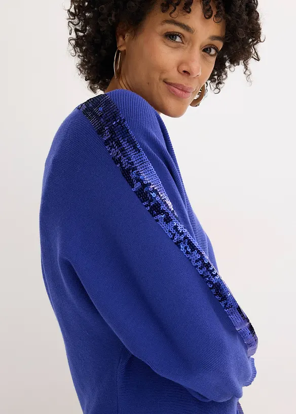 Svetr z jemn&eacute; pleteniny s flitry, bonprix