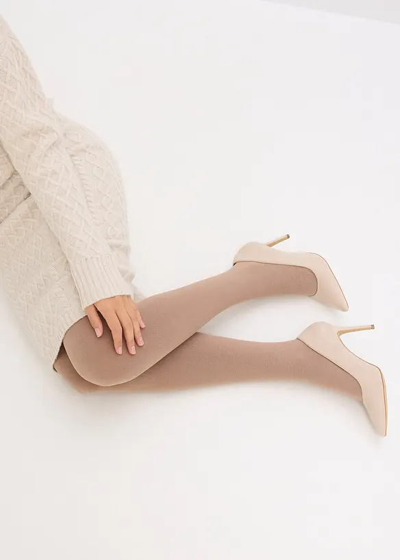 Termo punčochov&eacute; kalhoty s fl&iacute;sovou pod&scaron;&iacute;vkou (150 den), bonprix