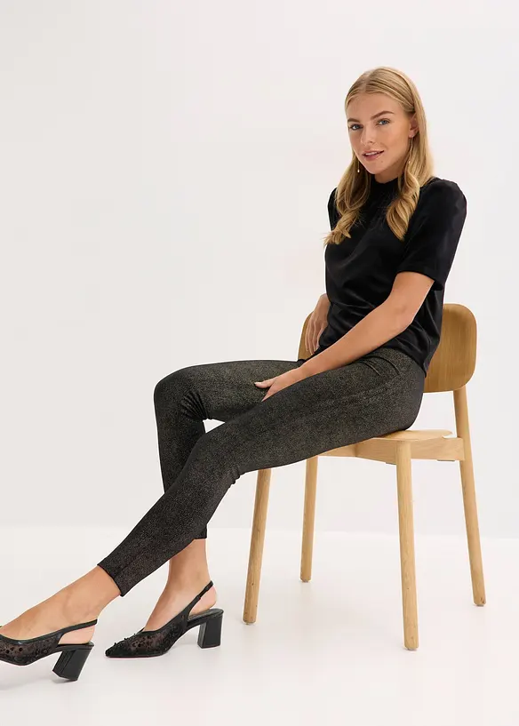 Třpytivé legíny ze sametu, bonprix