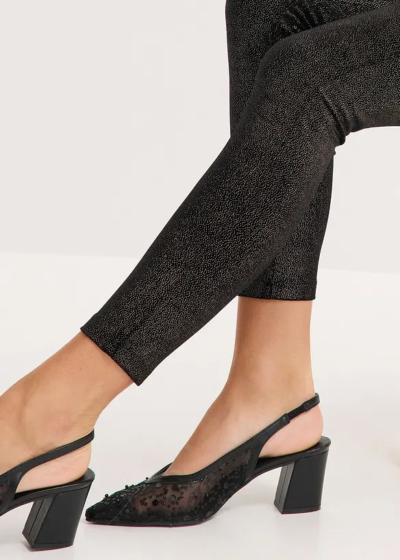 Třpytivé legíny ze sametu, bonprix