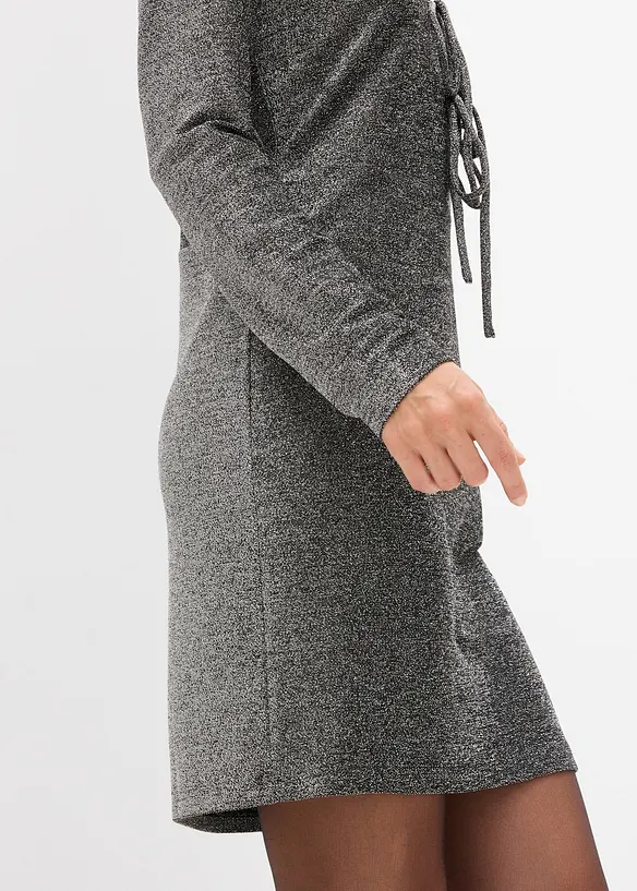 Třpytivé minišaty s ozdobnou mašlí, bonprix