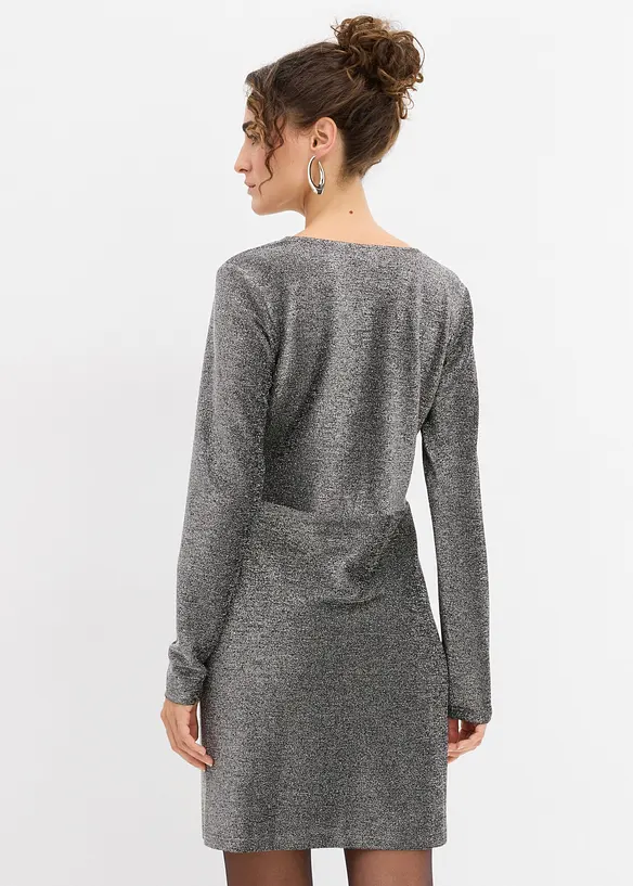 Třpytivé minišaty s ozdobnou mašlí, bonprix