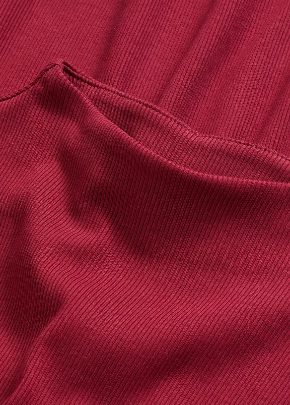 Žebrovan&eacute; tričko s dlouh&yacute;m ruk&aacute;vem, bonprix