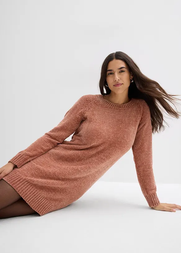 Oversized pletené šaty, bonprix