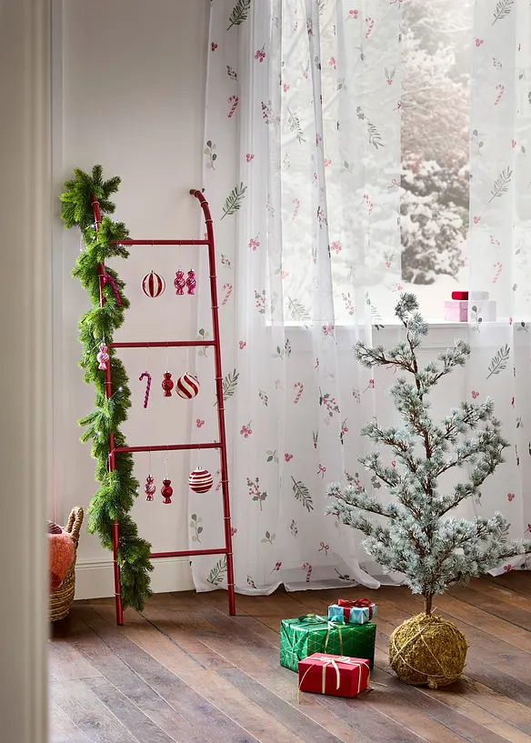 Záclona s vánočním potiskem (1 ks), bonprix