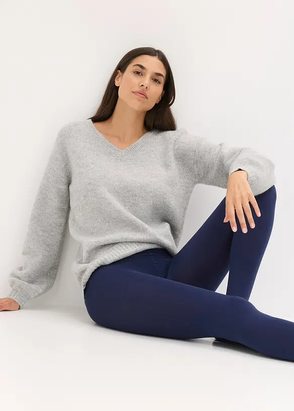 Termo punčocháče s flísem, 140den, bonprix