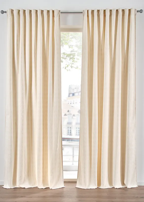 Neprůhledný závěs z měkké žinylky (1 ks v balení), bonprix