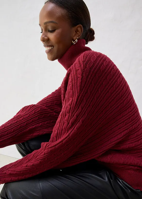 Oversize svetr z vlny Merino, bonprix
