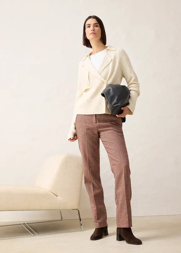 Svetr na zapínání s podílem vlny, bonprix