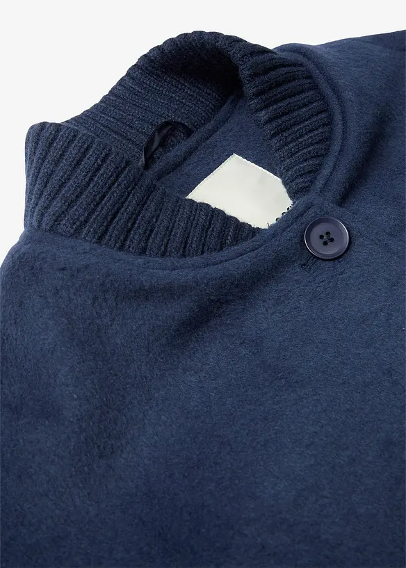 Vlněn&yacute; kab&aacute;t s pletenou aplikac&iacute;, bonprix