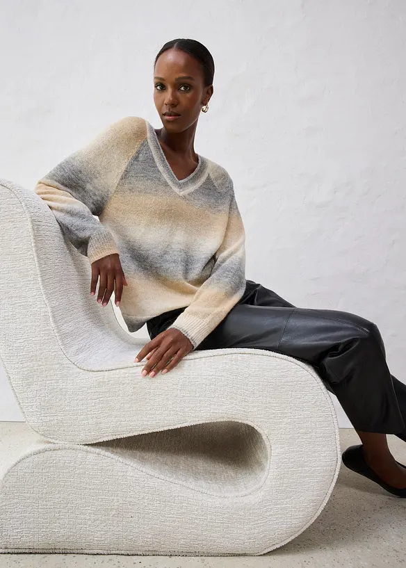 Svetr s vlnou a lurexem, bonprix