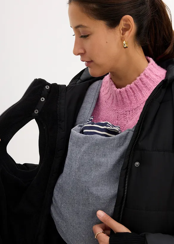 Těhotenský kabát 3 v 1 s nosicí vsadkou, bonprix