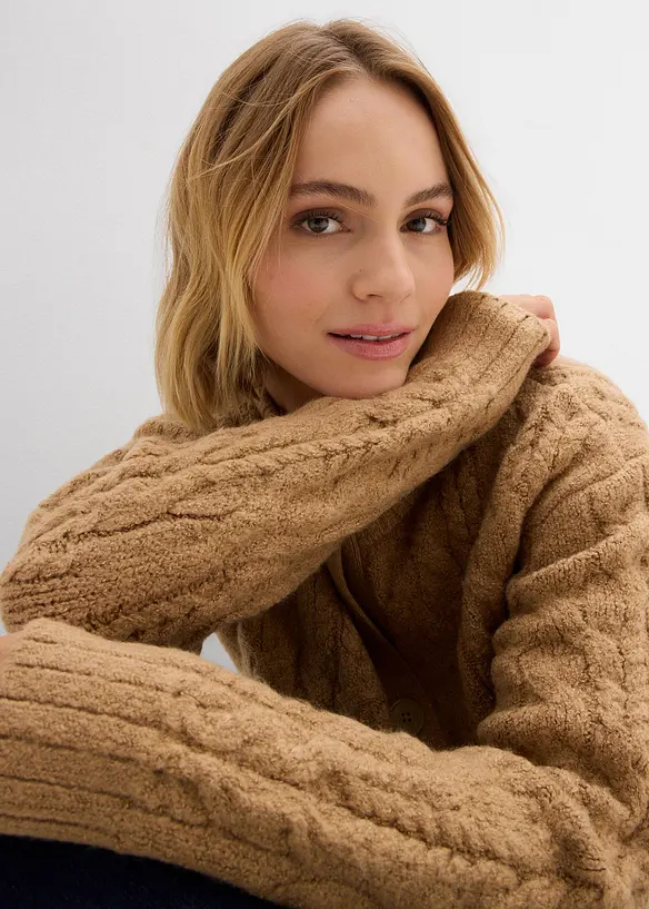 Kabátek ze silnější pleteniny, bonprix