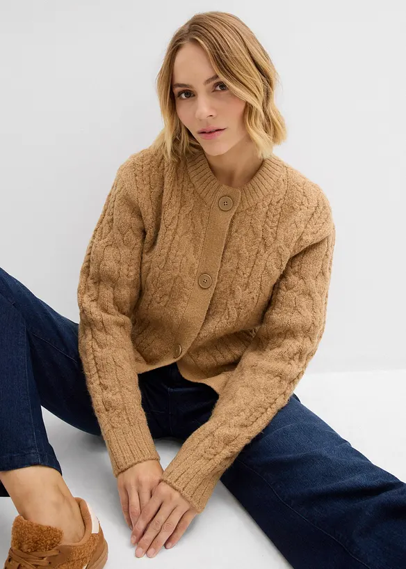 Kabátek ze silnější pleteniny, bonprix