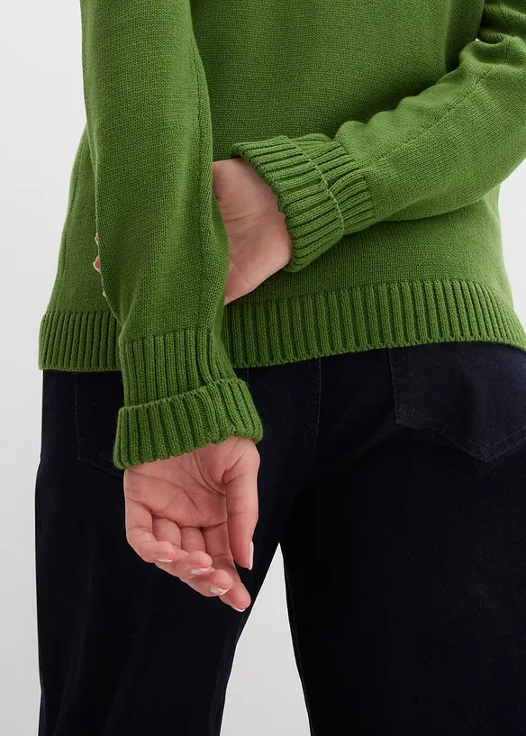 Pletený kabátek z čisté organické bavlny, bonprix